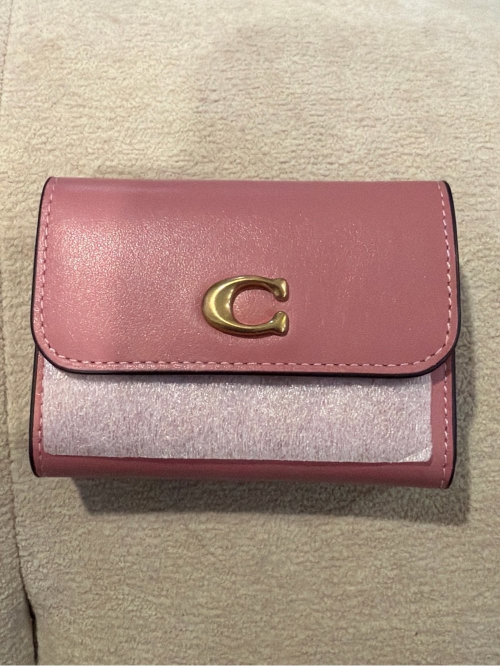 Coach Essential Card Holder Wallet Peony NWT